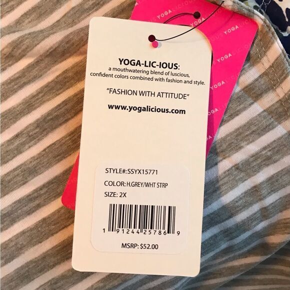 NWT … YOGALICIOUS “Size 2X” Cold Shoulder Top - Picture 4 of 6